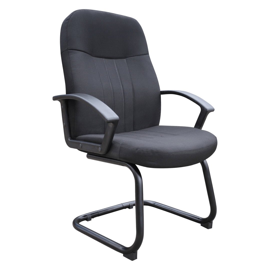Boss Mid Back Fabric Guest Chair In Black
