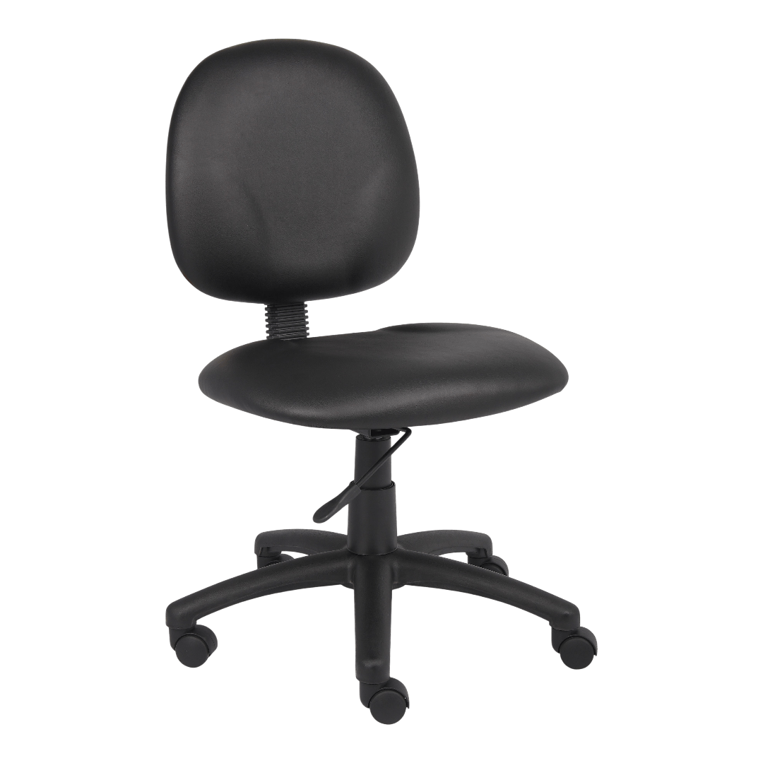 Boss Diamond Task Chair In Black Antimicrobial Vinyl