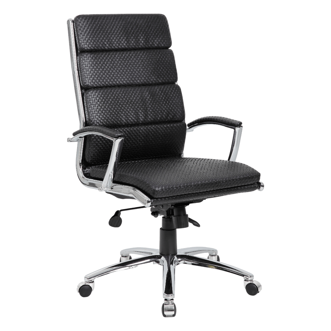Boss Executive CaressoftPlus Chair with Metal Chrome Finish