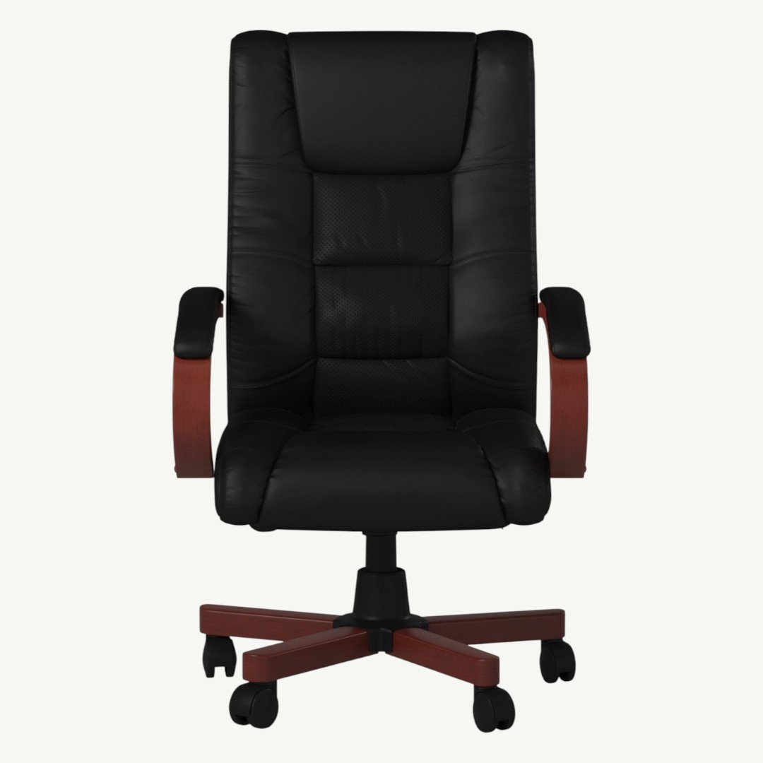 Boss High Back Executive Wood Finished Chair, Cherry - Image 2
