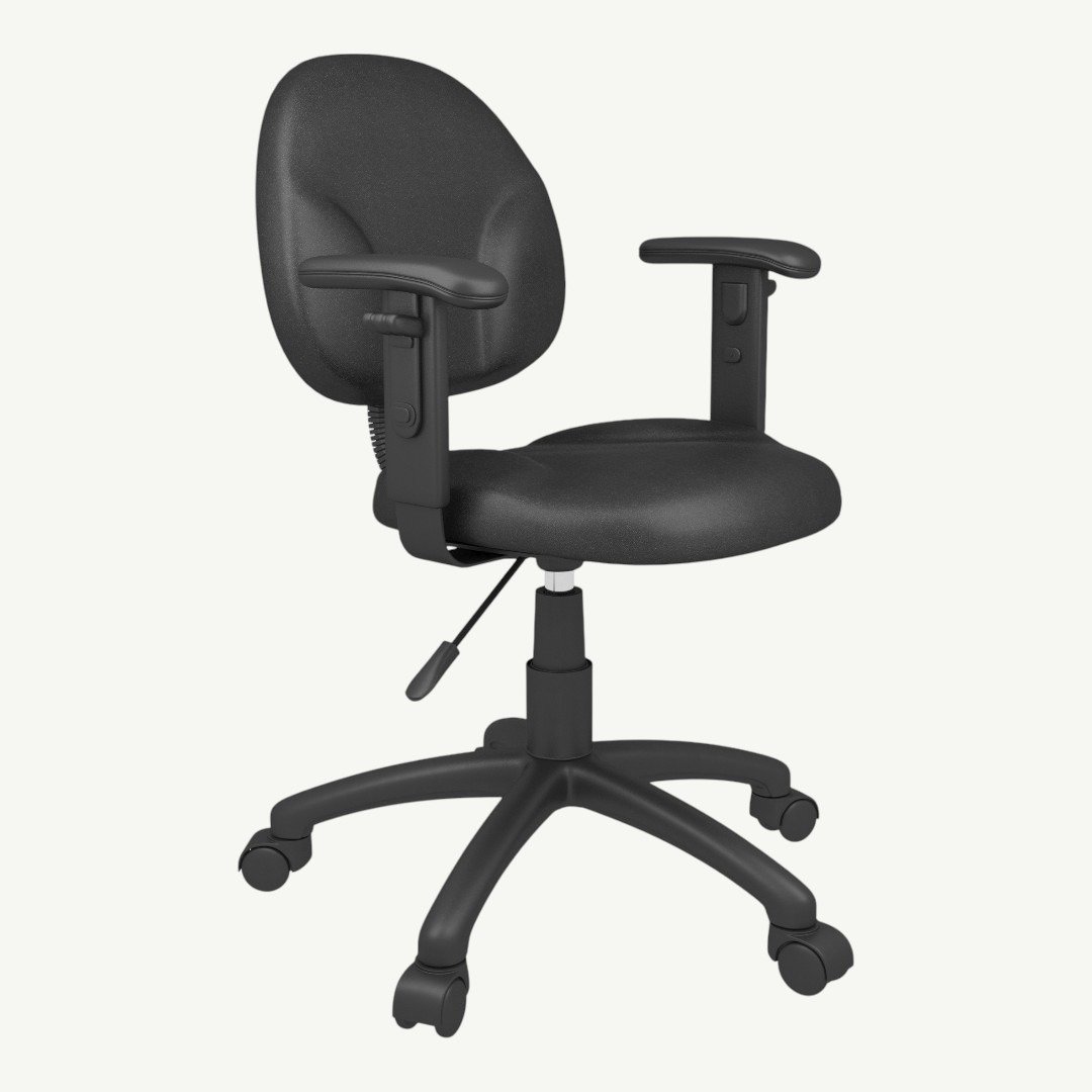 Boss Diamond Task Chair In Black W/ Adjustable Arms - Image 2