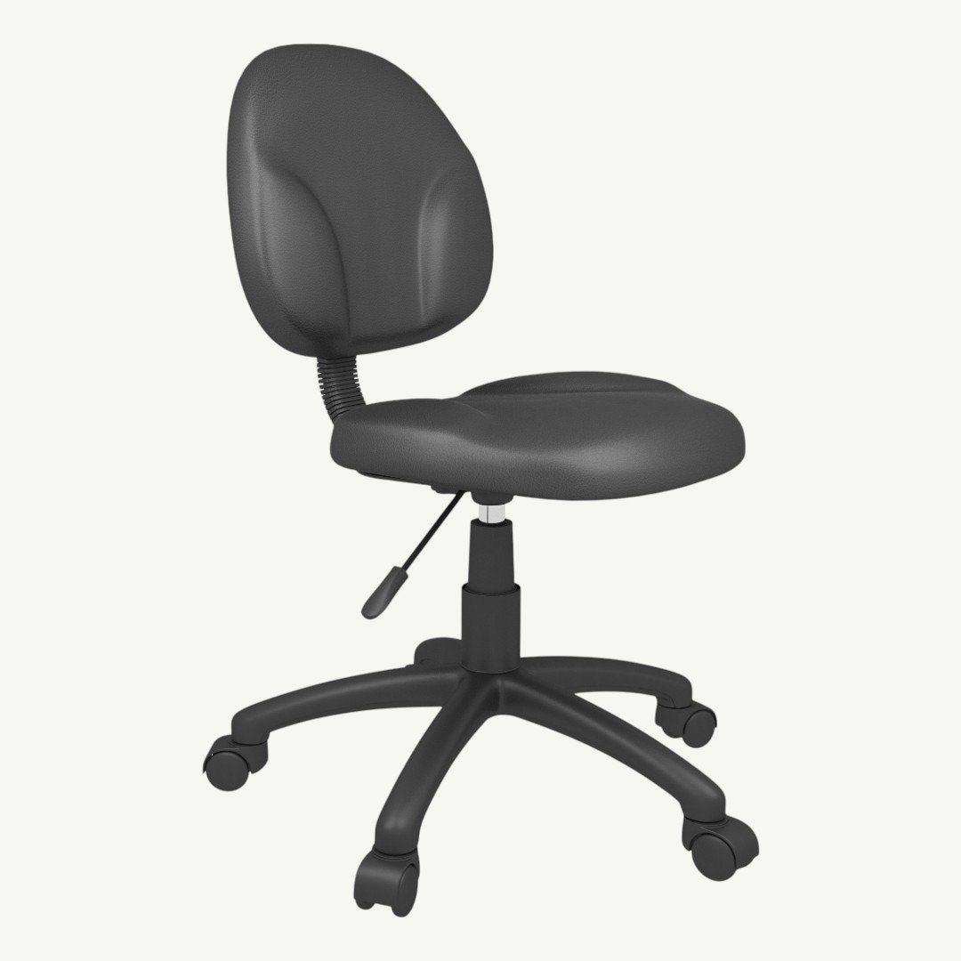 Boss Diamond Task Chair In Black Antimicrobial Vinyl - Image 2