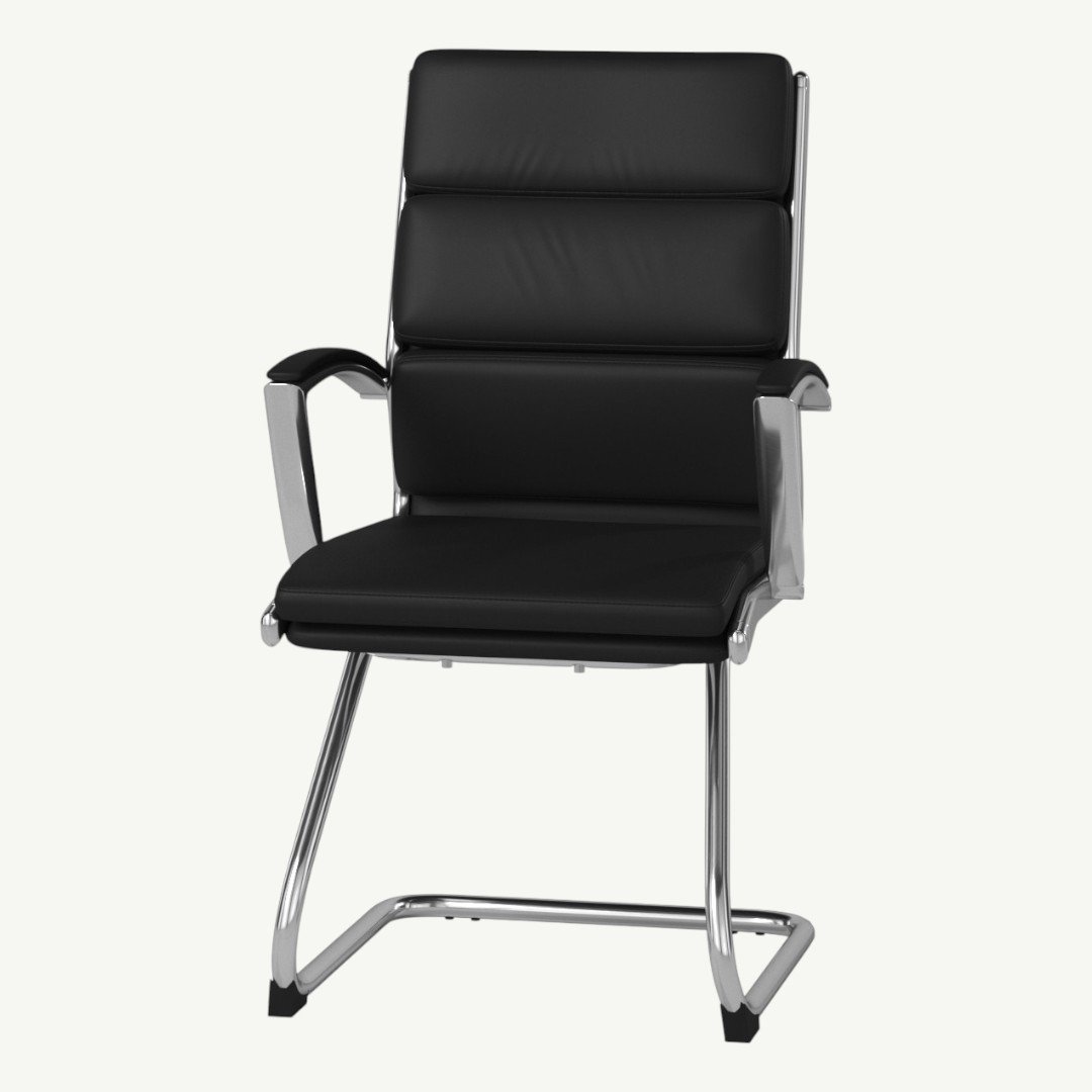 Boss Executive CaressoftPlus Chair with Metal Chrome Finish - Guest Chair - Image 2