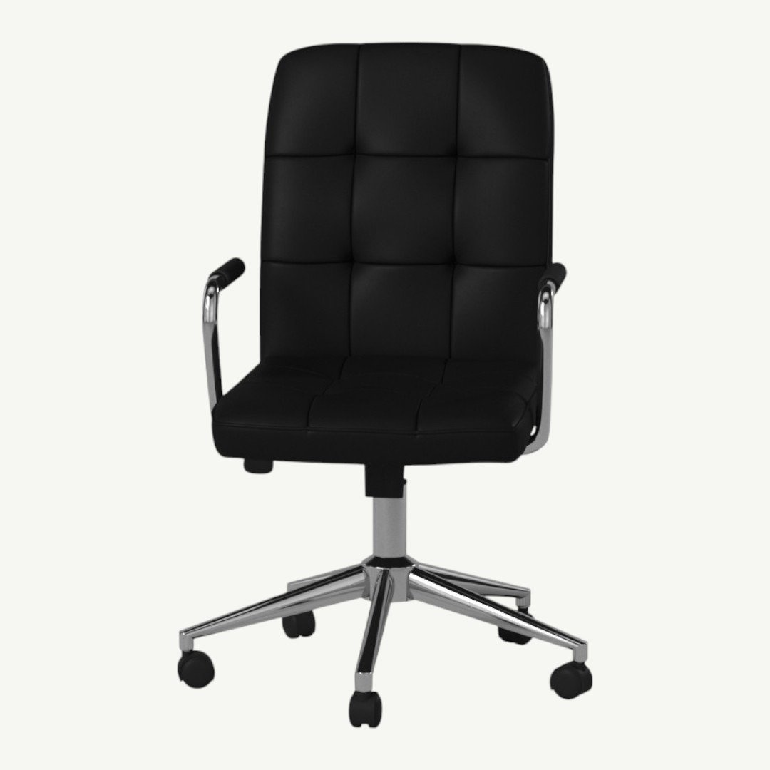 Boss Modern Office Chair w/Chrome Arms - Black - Image 2