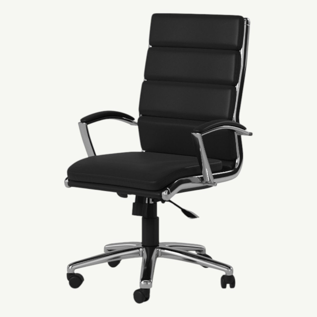 Boss Executive CaressoftPlus Chair with Metal Chrome Finish - Image 2