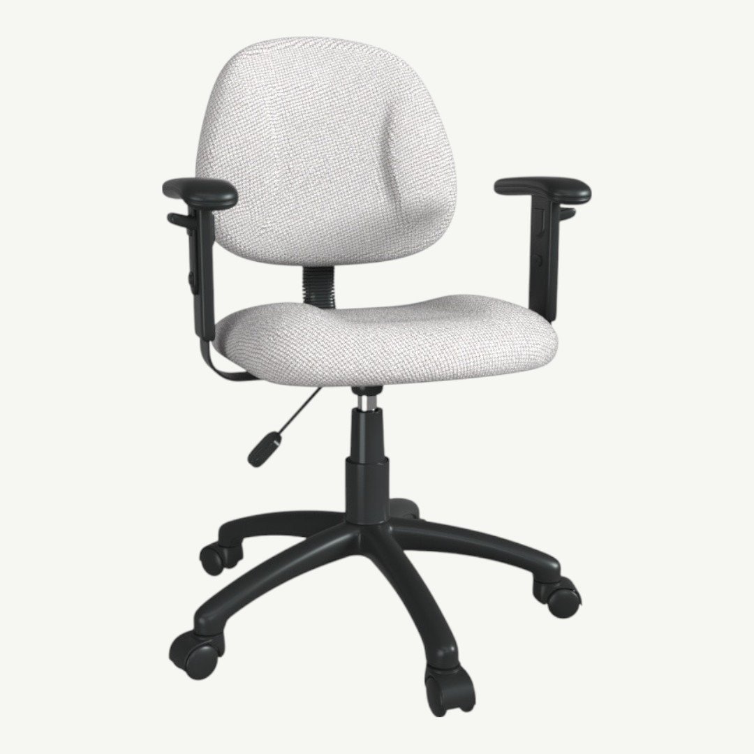 Boss Grey  Deluxe Posture Chair W/ Adjustable Arms - Image 3