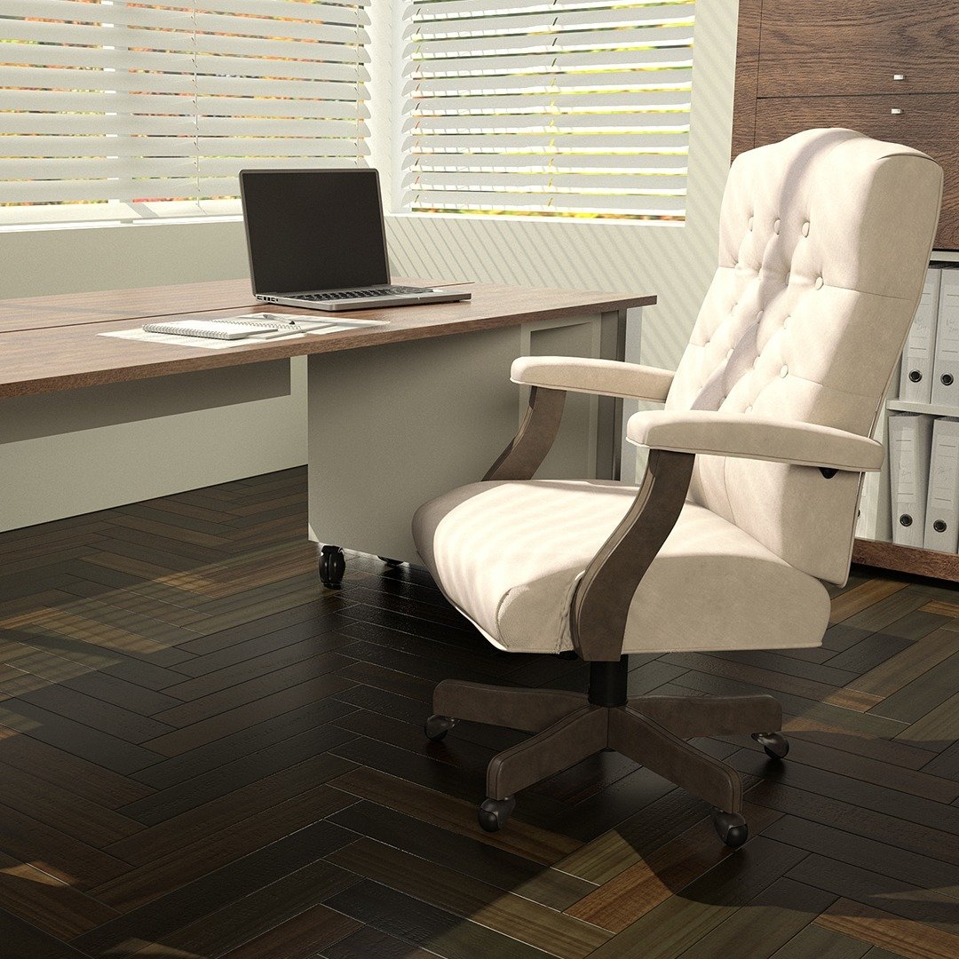 BOSS Executive Champagne Velvet With Driftwood Finish Frame - Image 3