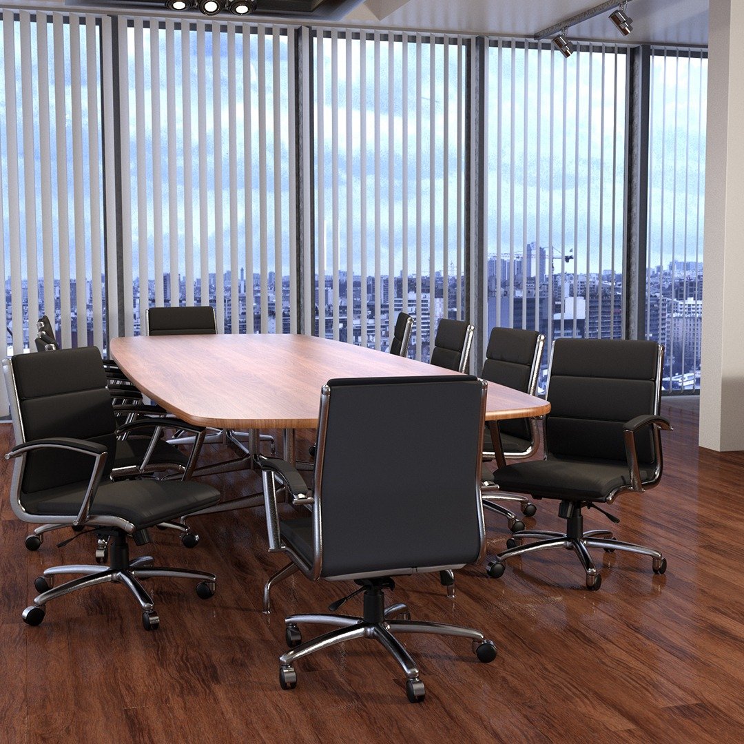 Boss Executive CaressoftPlus Chair with Metal Chrome Finish - Mid Back - Image 3